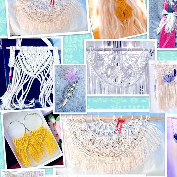 Modern »-»MaCrÄmË DeCoR«—« bOhO sTyLe | Woven Fiber Art | Multi-use Embellish - Picture 8 of 15